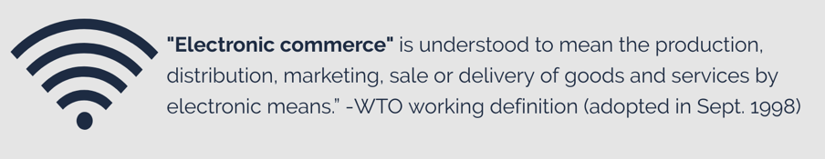 Ecommerce WTO definition