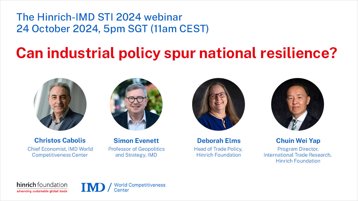 The Hinrich-IMD Sustainable Trade Index 2024 webinar - Can industrial policy spur national resilience?